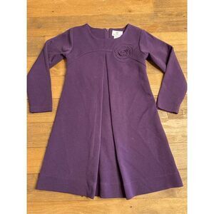 Florence Eiseman girls 6 purple long sleeve dress vintage